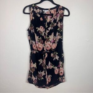 DR2 by Daniel Rainn Navy Floral Romper medium
